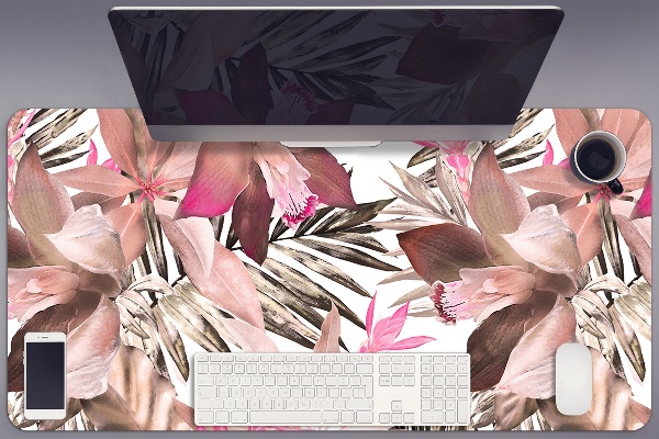 Sous-main bureau Fleurs pastel