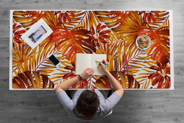 Sous-main bureau Feuilles de feu