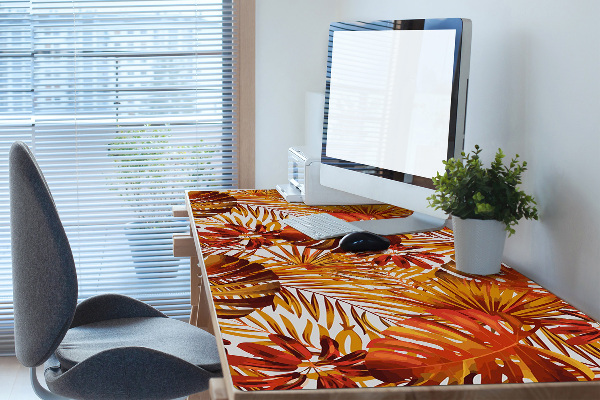 Sous-main bureau Feuilles de feu