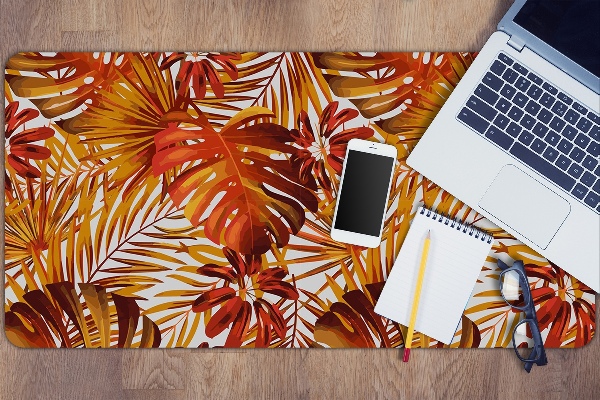 Sous-main bureau Feuilles de feu