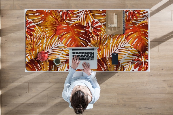 Sous-main bureau Feuilles de feu