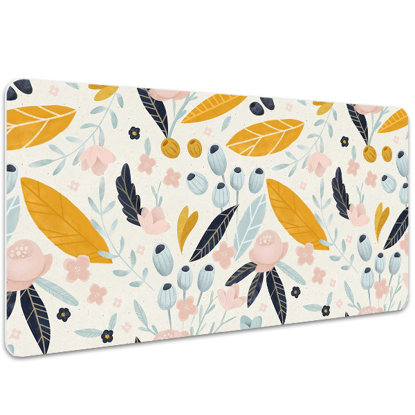 Sous-main bureau Fleurs pastel