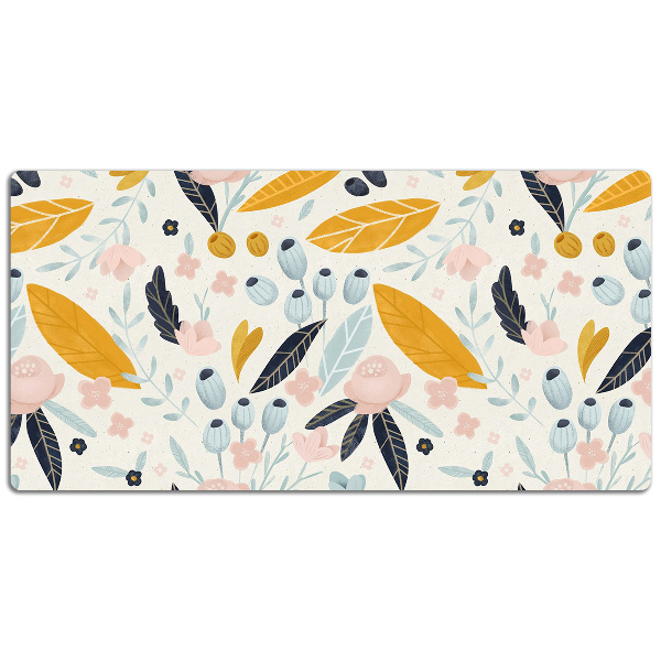 Sous-main bureau Fleurs pastel