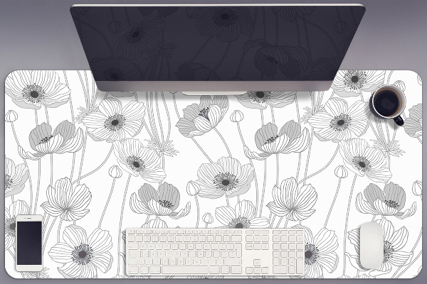 Tapis de bureau Contour du pavot
