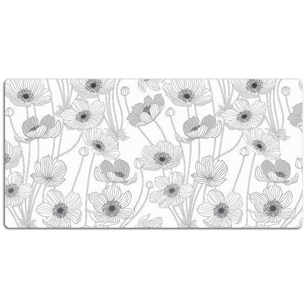 Tapis de bureau Contour du pavot