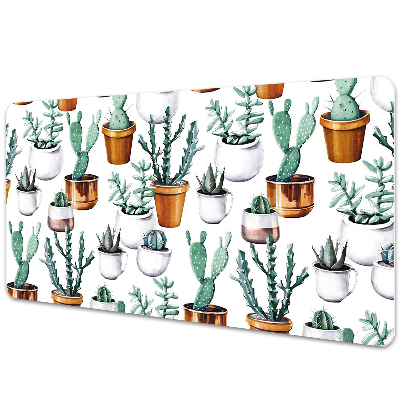 Sous-main bureau Cactus en pots