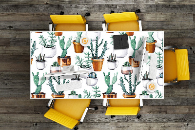 Sous-main bureau Cactus en pots