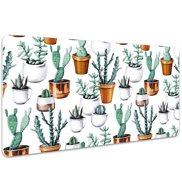 Sous-main bureau Cactus en pots