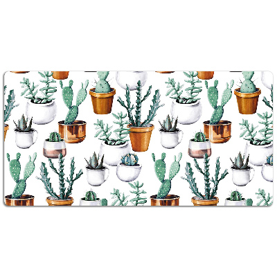 Sous-main bureau Cactus en pots