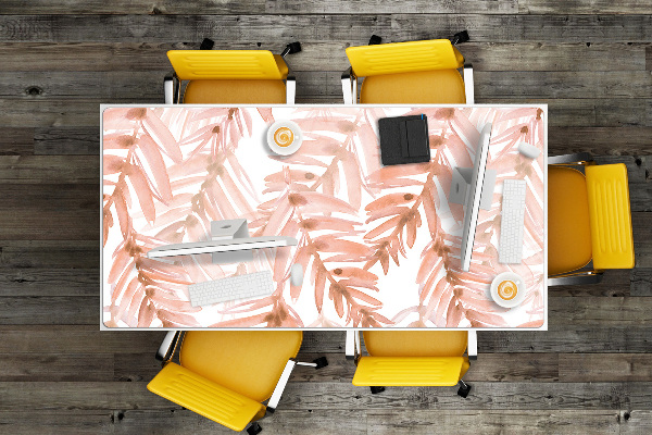 Sous-main bureau Feuilles orange