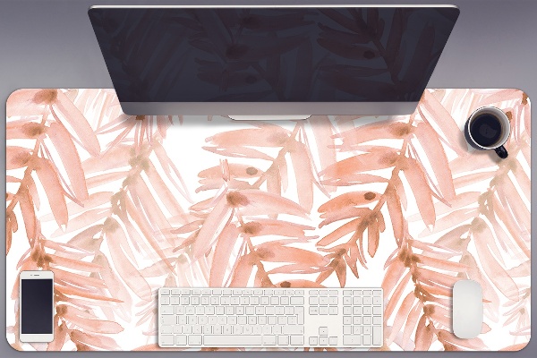 Sous-main bureau Feuilles orange