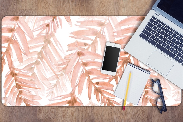 Sous-main bureau Feuilles orange