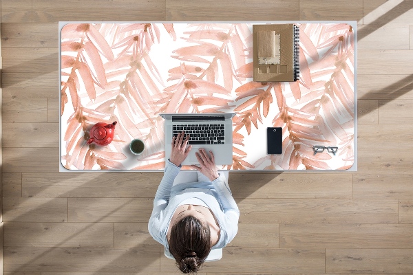 Sous-main bureau Feuilles orange