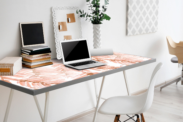 Sous-main bureau Feuilles orange