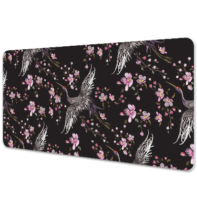 Tapis de bureau Hérons et fleurs