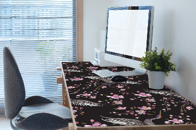 Tapis de bureau Hérons et fleurs