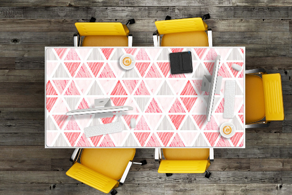 Tapis de bureau Triangles roses