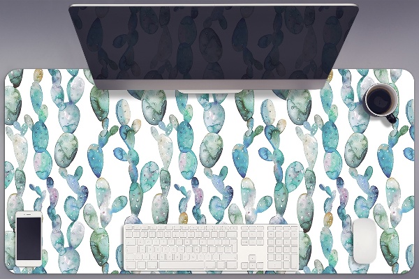 Sous-main bureau Cactus aquarelle