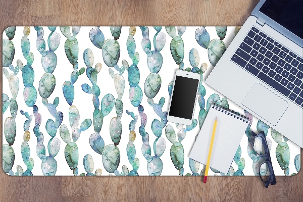 Sous-main bureau Cactus aquarelle