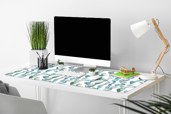 Sous-main bureau Cactus aquarelle