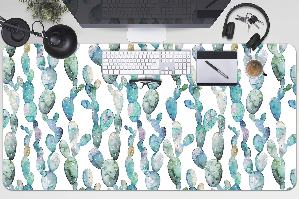 Sous-main bureau Cactus aquarelle