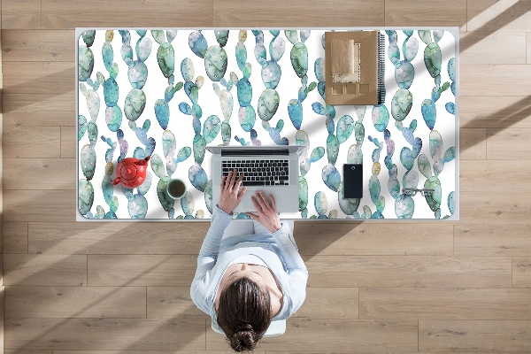 Sous-main bureau Cactus aquarelle