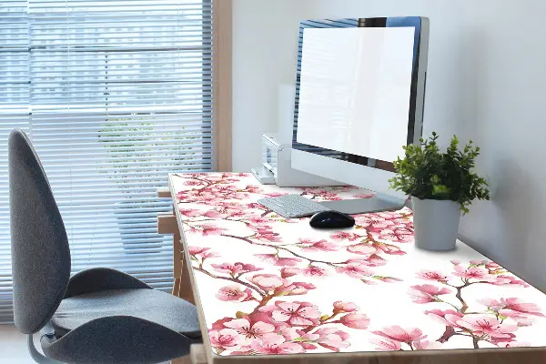 Sous main de bureau fleur de cerisier