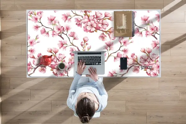 Sous main de bureau fleur de cerisier