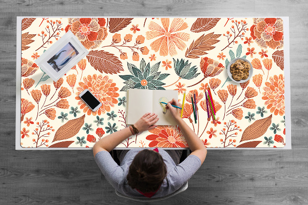 Sous-main bureau Fleurs artistiques