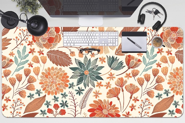 Sous-main bureau Fleurs artistiques
