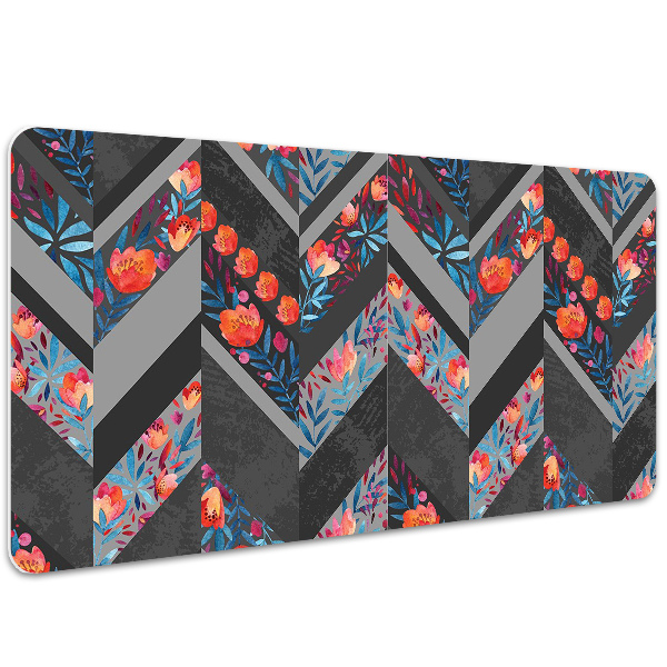 Sous-main bureau Fleurs à Herringbone