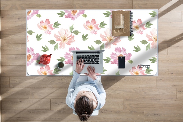 Tapis de bureau Fleurs aquarelles