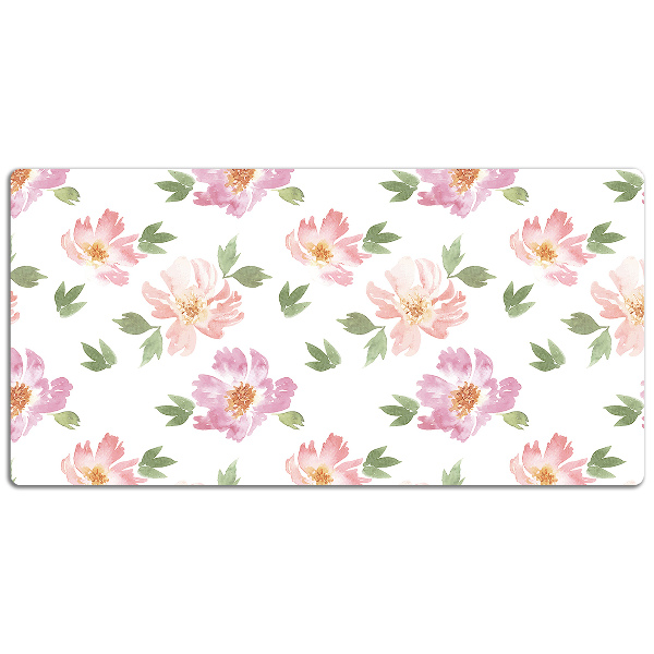 Tapis de bureau Fleurs aquarelles