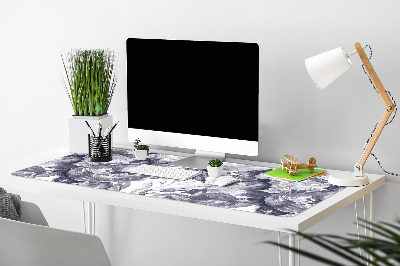 Tapis de bureau Fleurs grises