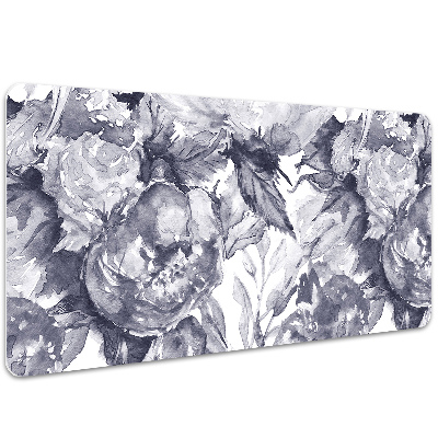 Tapis de bureau Fleurs grises