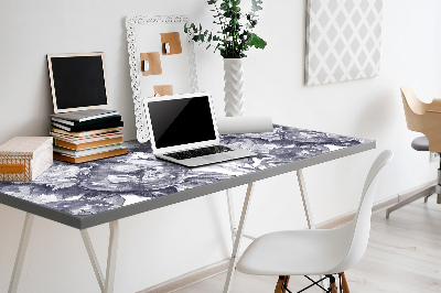 Tapis de bureau Fleurs grises