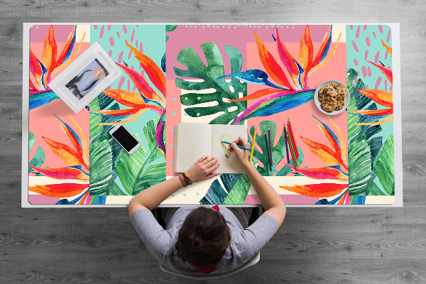 Sous-main bureau Mosaïque tropicale