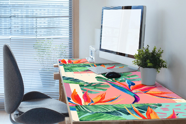 Sous-main bureau Mosaïque tropicale
