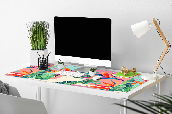 Sous-main bureau Mosaïque tropicale