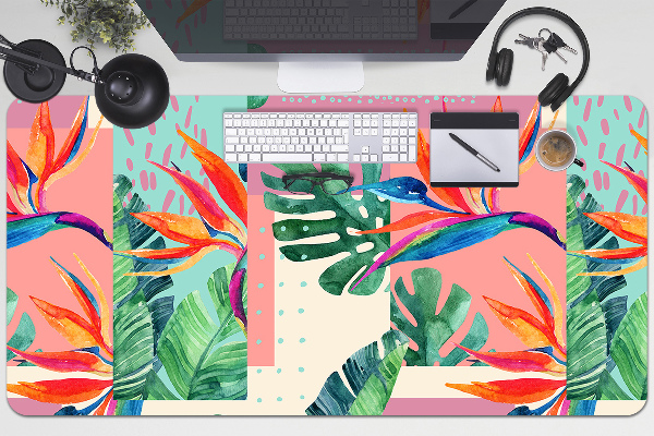 Sous-main bureau Mosaïque tropicale