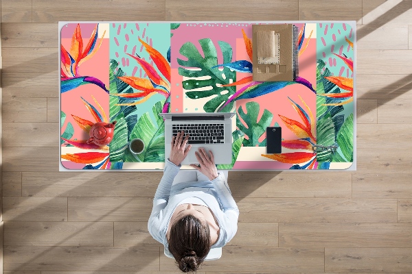 Sous-main bureau Mosaïque tropicale
