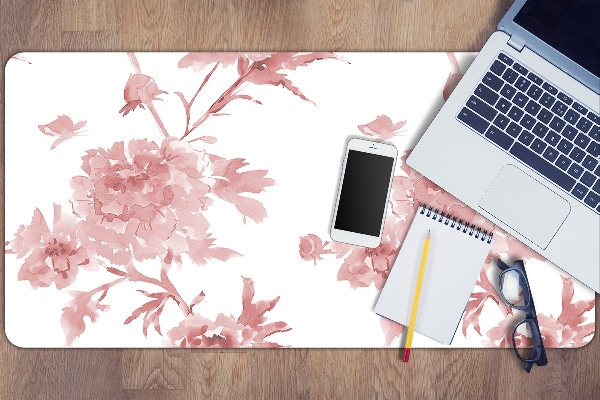 Sous-main bureau Fleurs pastel