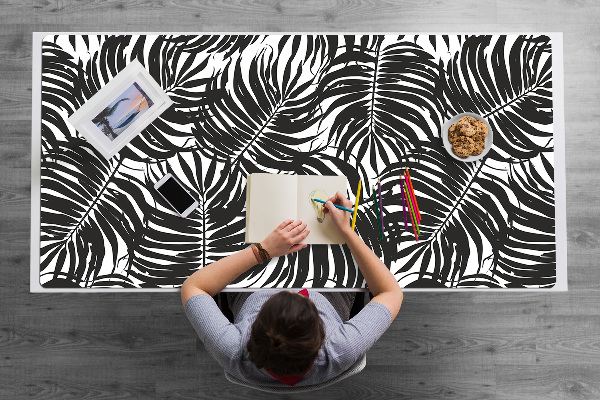 Sous main de bureau Feuilles noires