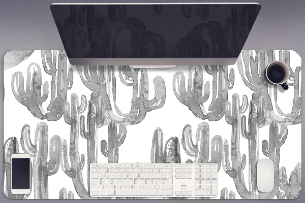 Sous-main bureau Cactus peints