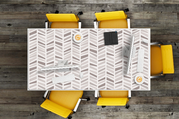 Sous-main bureau Géométrie à Herringbone