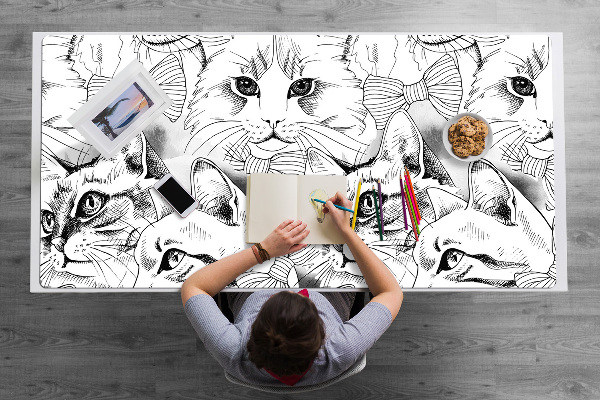 Tapis de bureau Chats cachés