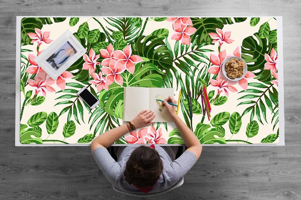Sous main de bureau Fleurs Hawaii