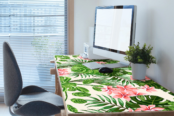 Sous main de bureau Fleurs Hawaii