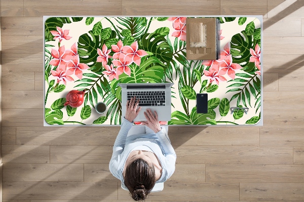 Sous main de bureau Fleurs Hawaii