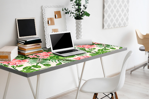 Sous main de bureau Fleurs Hawaii